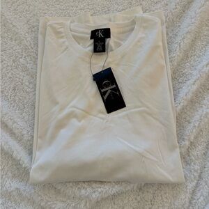 ⚪ Calvin Klein Cotton T-Shirt – Size Large – NWT – White ⚪